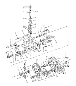 Transmission Diagram and Parts List for 1320 147008-207400-130232100-131232F100-139232100 Cub Cadet Lawn Tractor